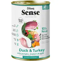Dibaq 12x Sense Hondenvoer Blik Duck & Turkey 385 gr