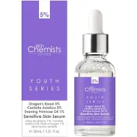 Skin Chemists Jeugdserie Gevoelig Huidserum Draak's Bloed 5%, Centella Asiatica 3%, Avocado-olie 1% 30ml