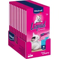 Vitakraft Liquid Snack zalm - 11x6 stuks (66 stuks) - 66x15 gram
