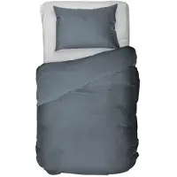 Kayori Saya – Dekbedovertrek Katoensatijn – Denim – 200x200/220 cm