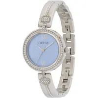 GUESS Analoog horloge 'LOVEY' zilver
