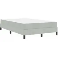 vidaXL Boxspringbed met matras, lichtgrijs, 120 x 200 cm, gestoffeerd