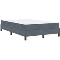vidaXL Boxspring bed met matras Donkergrijs 120 x 200 cm Stof