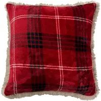 Textino ROB - sierkussen 45x45 cm - geruit - Biking Red - rood
