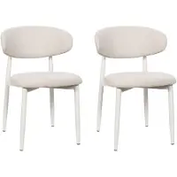 Giga Meubel Eetkamerstoel Alexia Beige/Wit