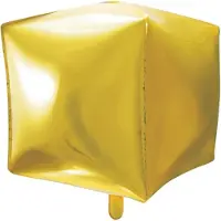 Party-Decoration Partydeco - Folieballon kubus Goud