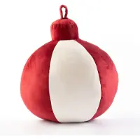 Textino JINGLE-BELL - sierkussen - 26x30 cm - kerstbal - Scooter - rood