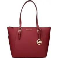 Michael Kors Rode Leren Schoudertas