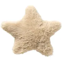 Textino STERRE - sierkussen 50x48 cm - ster - fluffy - Bleached Sand - beige