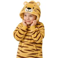 Textino - TIGER - hoodie 45x60 cm - kinderen - maat 98-104 - tijger - geel