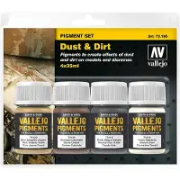 Vallejo Modelbouwdecoratie - 73190 Dust - Dirt - Pigment set Effecten set