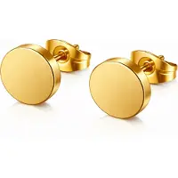 LGT JWLS LGT Jewels Ronde oorknoppen Edelstaal Goudkleurig-10mm