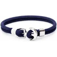 LGT JWLS LGT Jewels Anker armband heren Touw Navy
