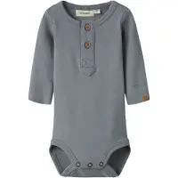 Lil´ Atelier BABY romper blauw Jongens Katoen Ronde hals Effen - maat 80