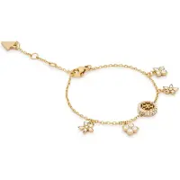 GUESS armband Secret Garden Flower Charms Bracelet Yellow Gold goudkleurig