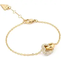 GUESS armband Beloved 15mm Heart Links Bracelet Yellow Gold goudkleurig