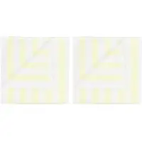 Blomus Arto handdoek 2-pack, Wit-transparant geel, 30x50 cm