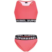 Superrebel crop bikini Carmel rood Meisjes Polyester Effen - maat 152