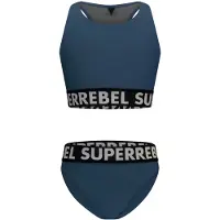 Superrebel crop bikini Carmel donkerblauw Meisjes Polyester Effen - maat 164
