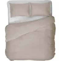 Kayori Saya – Dekbedovertrek Katoensatijn – Beige – 200x200/220 cm