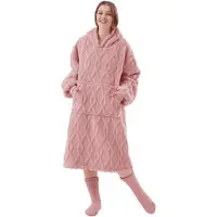 Textino ROSETTA - hoodie 70x110 cm - hoodie deken - volwassenen - Rose Tan - roze