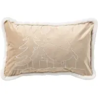 Textino ALPES - kussenhoes 30x50 cm - kerst - Bleached Sand - beige