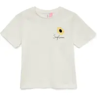 Vero moda GIRL T-shirt wit Meisjes Katoen Ronde hals Printopdruk - maat 122/128