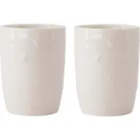 Zusss Set Van 2 Koffiemokken Hartjes - Cadeau Dames - Verjaardag Keramiek Wit