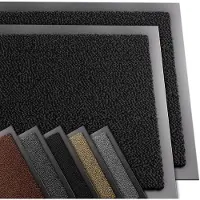 VOUNOT Set van 2 hoogwaardige deurmatten voor binnen en buiten, antislip, wasbaar en weerbestendig, deurmat voor entree en buiten, dunne loper voor de gang 60x90cm, zwart