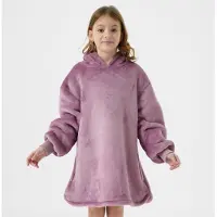 Textino FEM - hoodie 50x70 cm - meisjes - hoodie deken - Dusky Orchid - paars