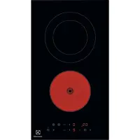 Electrolux Lhr3233ck Keramische Kookplaat 30 Cm 2 Branders Zwart