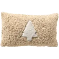 Dutch decor MARIT - Kussenhoes 30x50 cm - met teddykrullen - Natural - beige