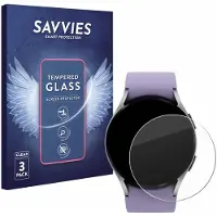 Savvies - Glas Screenprotector voor Samsung Galaxy Watch 5 (40mm) - Gehard Beschermglas 9H 3 Stuks