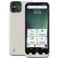 Doro Smartphone Pack Aurora A30 Dual nano SIM 128 GB 6.1" Graphite + Beschermhoesje Zwart + Beschermfolie van gehard glas