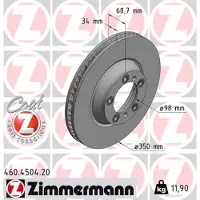 ZIMMERMANN 460.4504.20 Remschijf