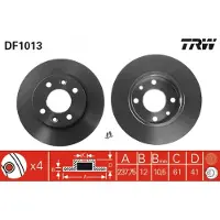 TRW DF1013 Remschijf