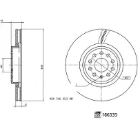 FEBI BILSTEIN Remschijf 186335, 1 stuk
