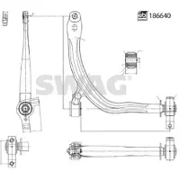 SWAG Draagarm, wielophanging 33 11 0489