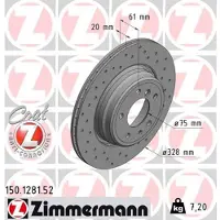 ZIMMERMANN 150.1281.52 Remschijf