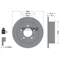 Textar Remschijf 92156803 achter, compleet, 1 stuk