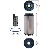 MAHLE ORIGINAL KX 403/1KIT Brandstoffilter