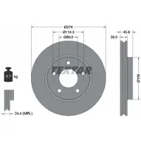 Textar 92197403 Remschijf