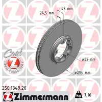 ZIMMERMANN 250.1349.20 Remschijf