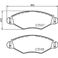 Hella 8DB 355 009-411 Remblokken