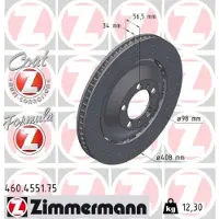 ZIMMERMANN 460.4551.75 Remschijf