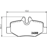 Hella 8DB 355 010-661 Remblokken