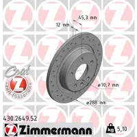ZIMMERMANN 430.2649.52 Remschijf