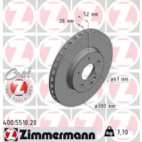 ZIMMERMANN 400.5510.20 Remschijf
