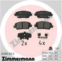 ZIMMERMANN 26280.165.2 Remblokken