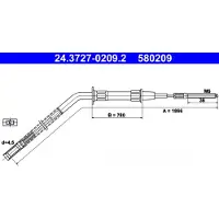 Ate 24.3727-0209.2 Handremkabel
